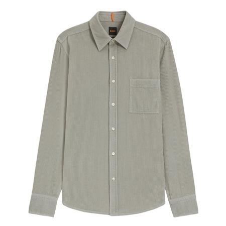 Boss Relegant Cotton Corduroy Shirt - Green - 2XL