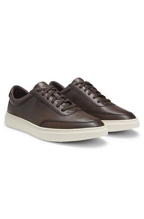 Boss Kieran Tenn Buox Leather Trainers - Brown - 43