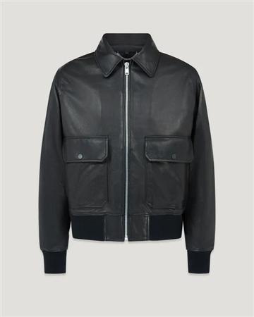 Belstaff Pilot Leather Jacket - Black - M