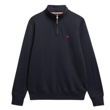 Superdry Preppy Half Zip Jumper - Dark Navy - XL