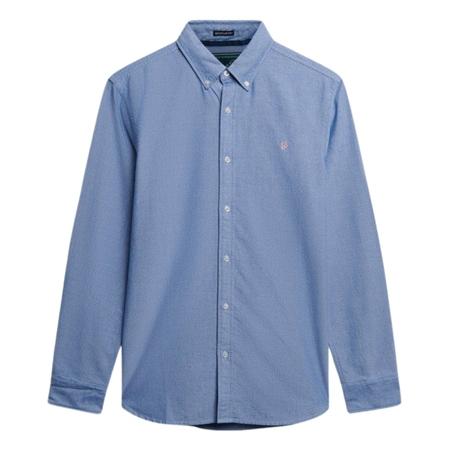 Superdry Classic Oxford L/S Shirt - Blue - XL