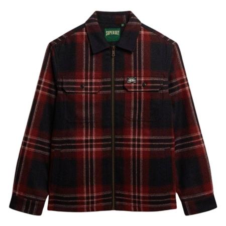 Superdry Wool Miller Zip Overshirt - Navy - M