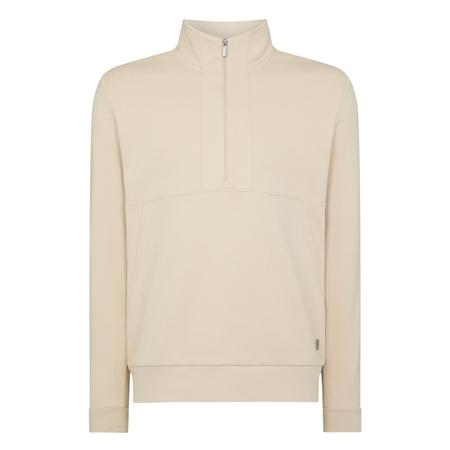 Remus Uomo Half-Zip Jersey Sweatshirt - Beige - XL