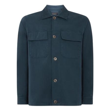 Remus Uomo Regular Fit Double Pocket Shacket - Blue - M