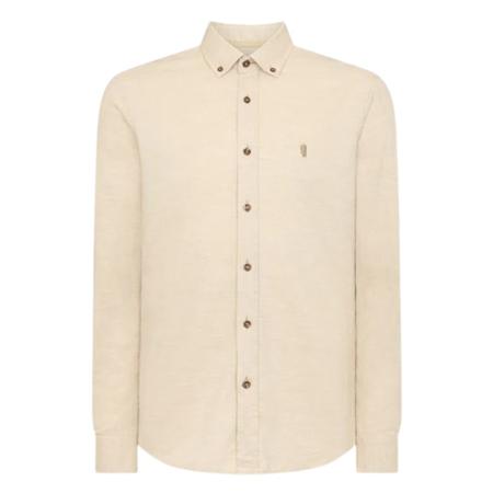 Remus Uomo Parker Tapered Fit Cotton Shirt - Beige - L