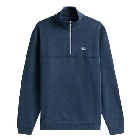 Tommy Jeans Tonal Tommy Badge Half Zip Sweatshirt - Navy - M
