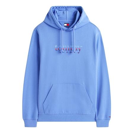 Tommy Jeans Logo Terry Drawstring Hoody - Blue - M