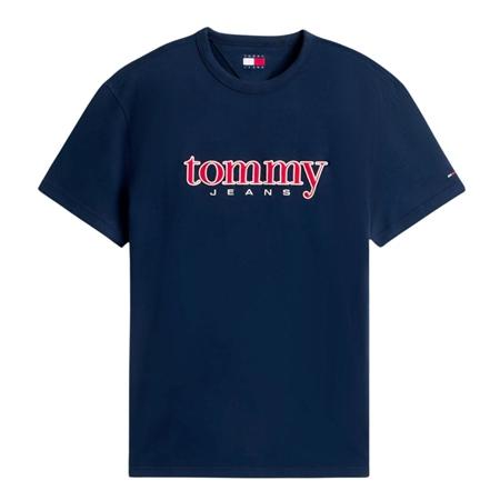 Tommy Jeans Logo Appliqué Jersey T-Shirt - Navy - L