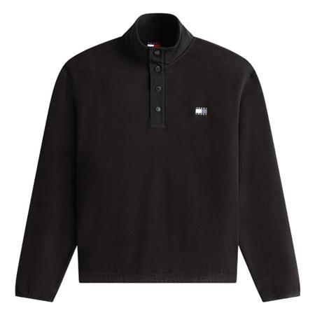 Tommy Jeans Back Logo Relaxed Polar Fleece Sweatshirt - Black - M