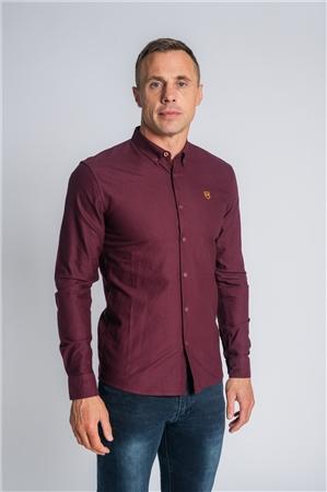 Xv Kings Tesoni Long Sleeve Oxford Shirt - Wine - L