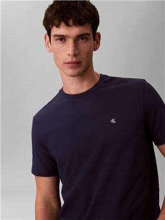 Calvin Klein Jeans Embroidered Monogram T-Shirt - Navy - L