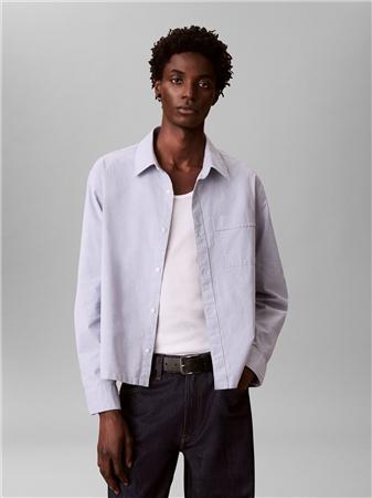 Calvin Klein Jeans Oxford Cropped Shirt - M