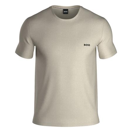 Boss Waffle Structure Cotton-blend T-shirt - White - L