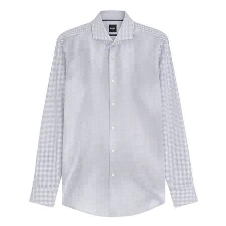 Boss H-Hank Wrinkle-resistant Printed Oxford Cotton Shirt - Dark Blue - XL