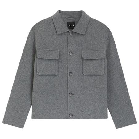Boss C-Caden-Wool Overshirt Jacket - Grey - 42