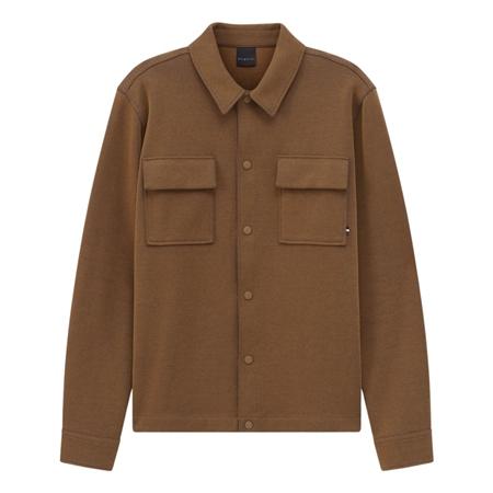 Bugatti Mens Knitted Shacket - Brown - L