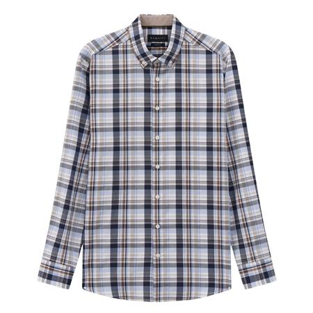 Bugatti Casual Check Pattern Shirt - Blue - L
