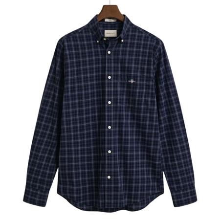 Gant Classic Poplin Check Shirt - Blue - M