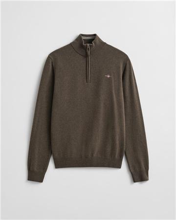Gant Superfine Lambswool Half Zip Sweater - Green - M