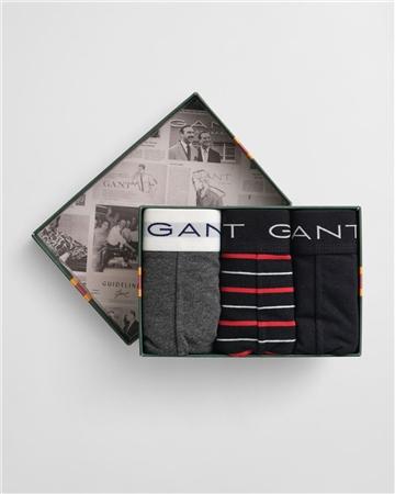 Gant Striped Trunk Boxer 3-Pack Gift Box - Black - L