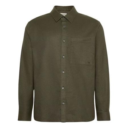 Calvin Klein Jeans Melange Flannel Easy Button-Up Shirt - Green - M
