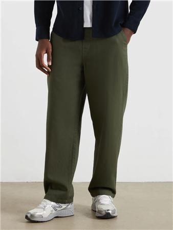 Farah Greenport Loose Fit Herringbone Trousers - Green - XS