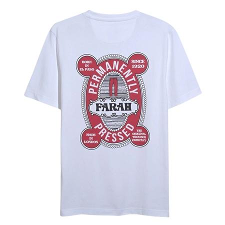 Farah Hawthorne Graphic T-Shirt - White - L