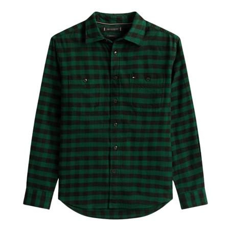 Tommy Hilfiger Mercerized Blackwatch Plaid Shirt - Navy - 2XL