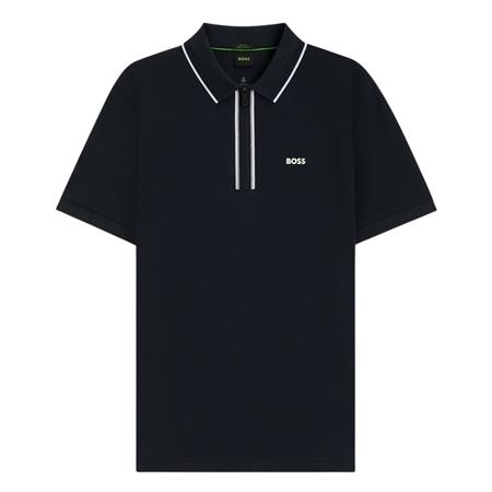 Boss Philix Stretch-Cotton Polo Shirt - Navy - L