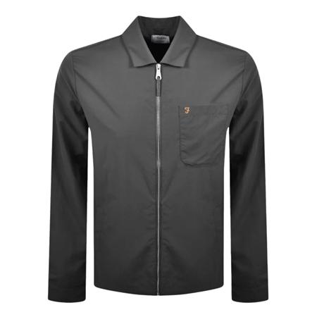 Farah Fintoni Zipped Overshirt - Grey - M
