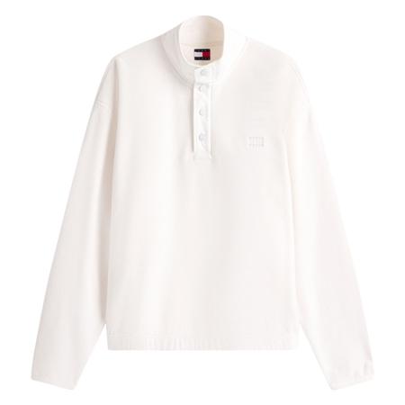 Tommy Jeans Back Logo Relaxed Polar Fleece Sweatshirt - White - M