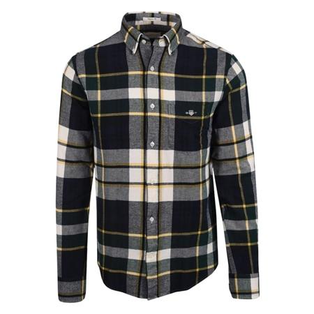 Gant Flannel Check Shirt - Green - L