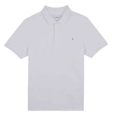 Farah Blanes Organic Cottont Polo Shirt  - White - M