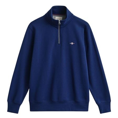 Gant Reg Shield Half Zip Sweatshirt - Navy - M