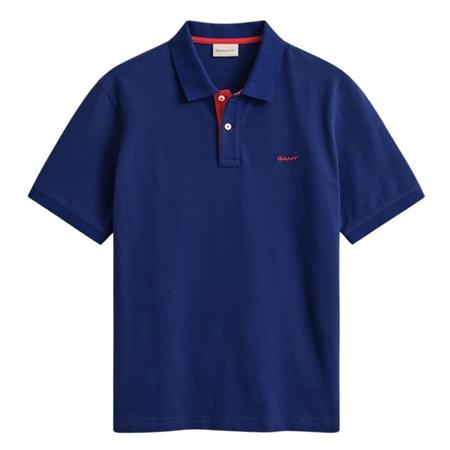 Gant Reg Contrast Pique Ss Polo - Navy - 2XL