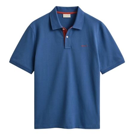 Gant Reg Contrast Pique Ss Polo - Blue - M