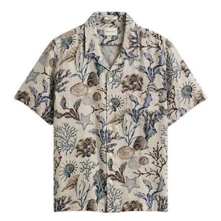 Gant Camp Collar Shirt - Beige - L