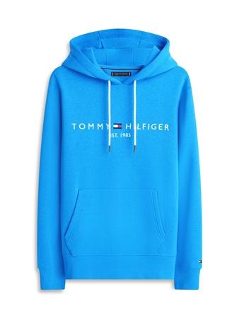 Tommy Hilfiger Logo Embroidery Fleece Hoodie C4u - Blue - M