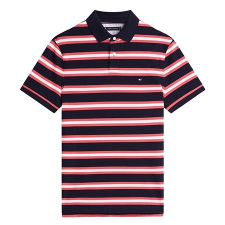Tommy Hilfiger 1985 Regular Striped Polo Shirt 0bg - Orange - M
