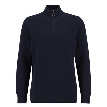 Barbour Essential Honeycomb Half Zip Sweater - Navy - 2XL