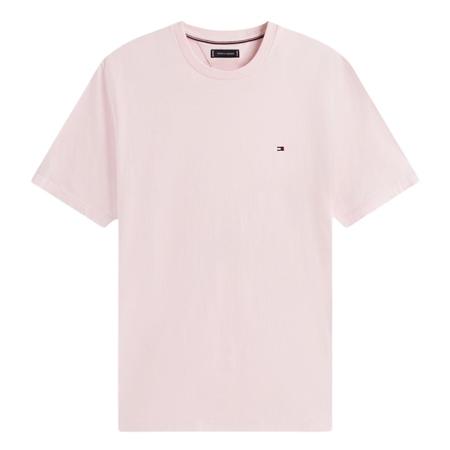 Tommy Hilfiger Flag Embroidery Crew Neck T-Shirt - Pink Lily - S