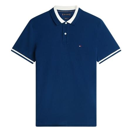 Tommy Hilfiger Contrast Collar Block Polo Shirt - Navy - M