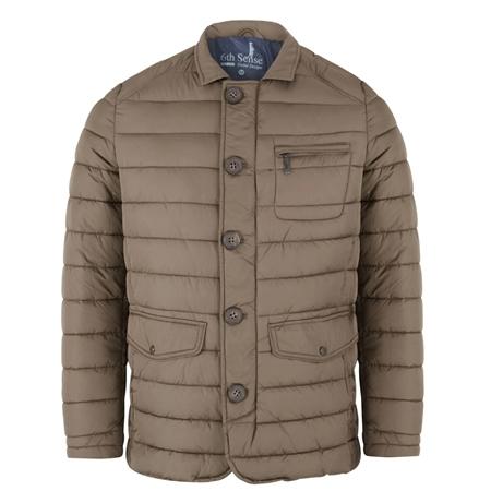 6th Sense Quilted Jacket - Brown - M