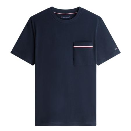 Tommy Hilfiger Global Stripe Pocket Pique Jersey T-Shirt - Navy - M