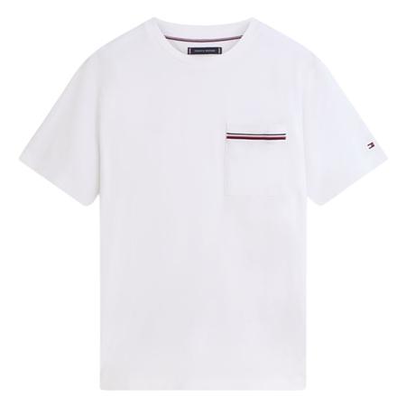Tommy Hilfiger Global Stripe Pocket Pique Jersey T-Shirt - White - L