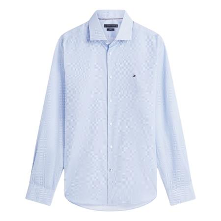 Tommy Hilfiger Micro Print Slim Fit Shirt - Blue - M