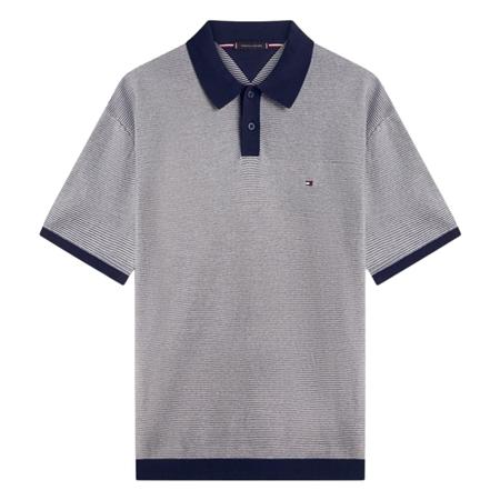 Tommy Hilfiger Cool Touch Structure Polo Shirt - Grey - M