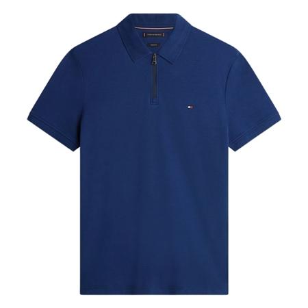 Tommy Hilfiger Interlock Zip Polo Shirt - Navy - M