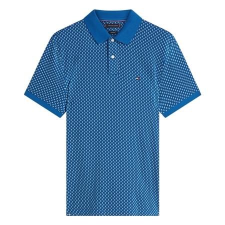 Tommy Hilfiger Aop Interlock Regular Polo Shirt - Blue - M