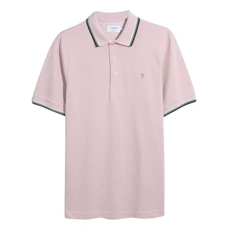 Farah Elton Tipped Polo Shirt - Pink - XL